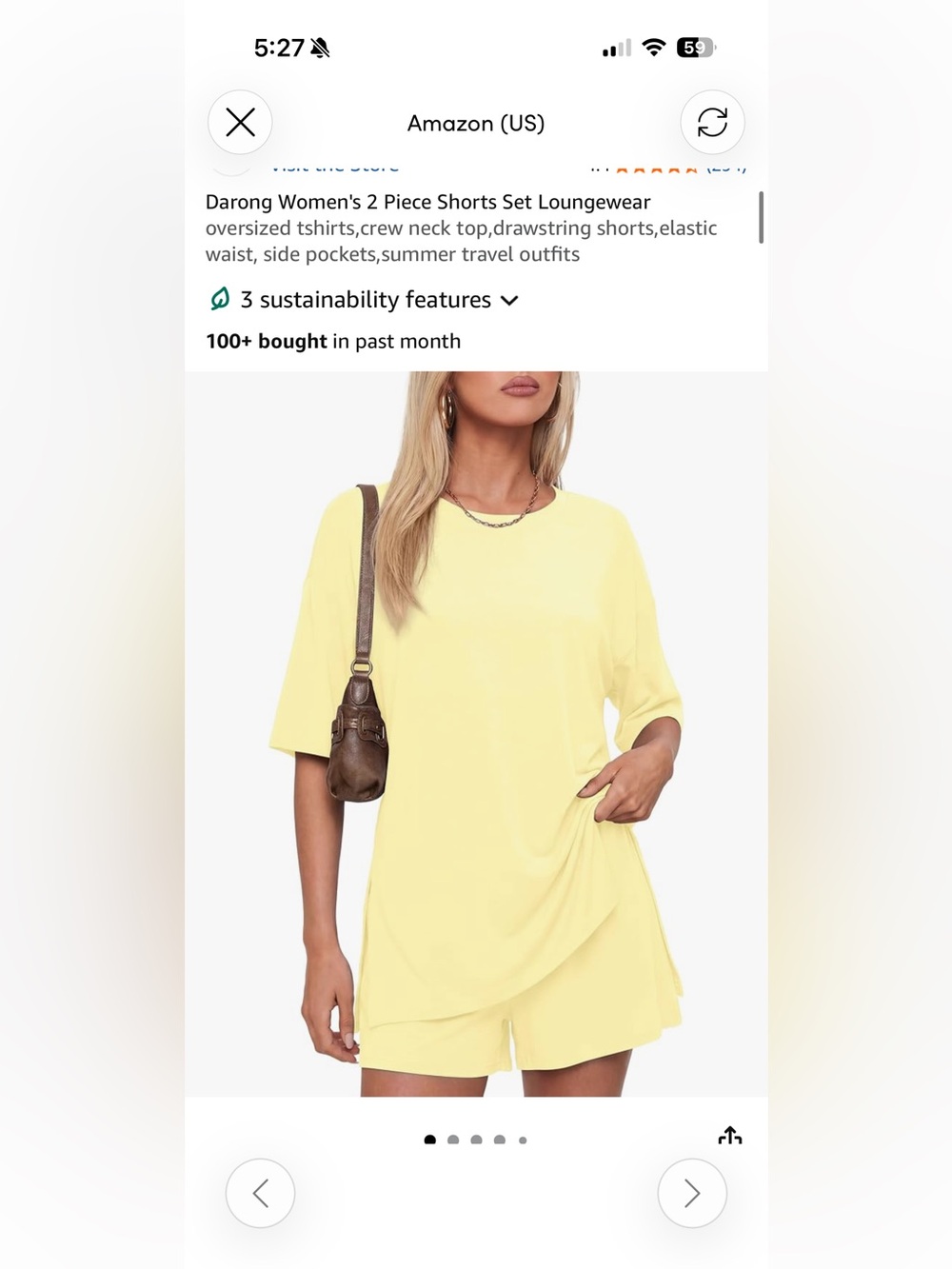 Darong matching set - oversized tee and shorts
